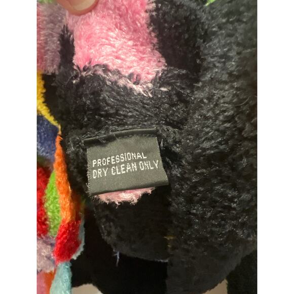 Michael Simon checkered clowncore women’s cardigan geometric sweater size large - Picture 7 of 8